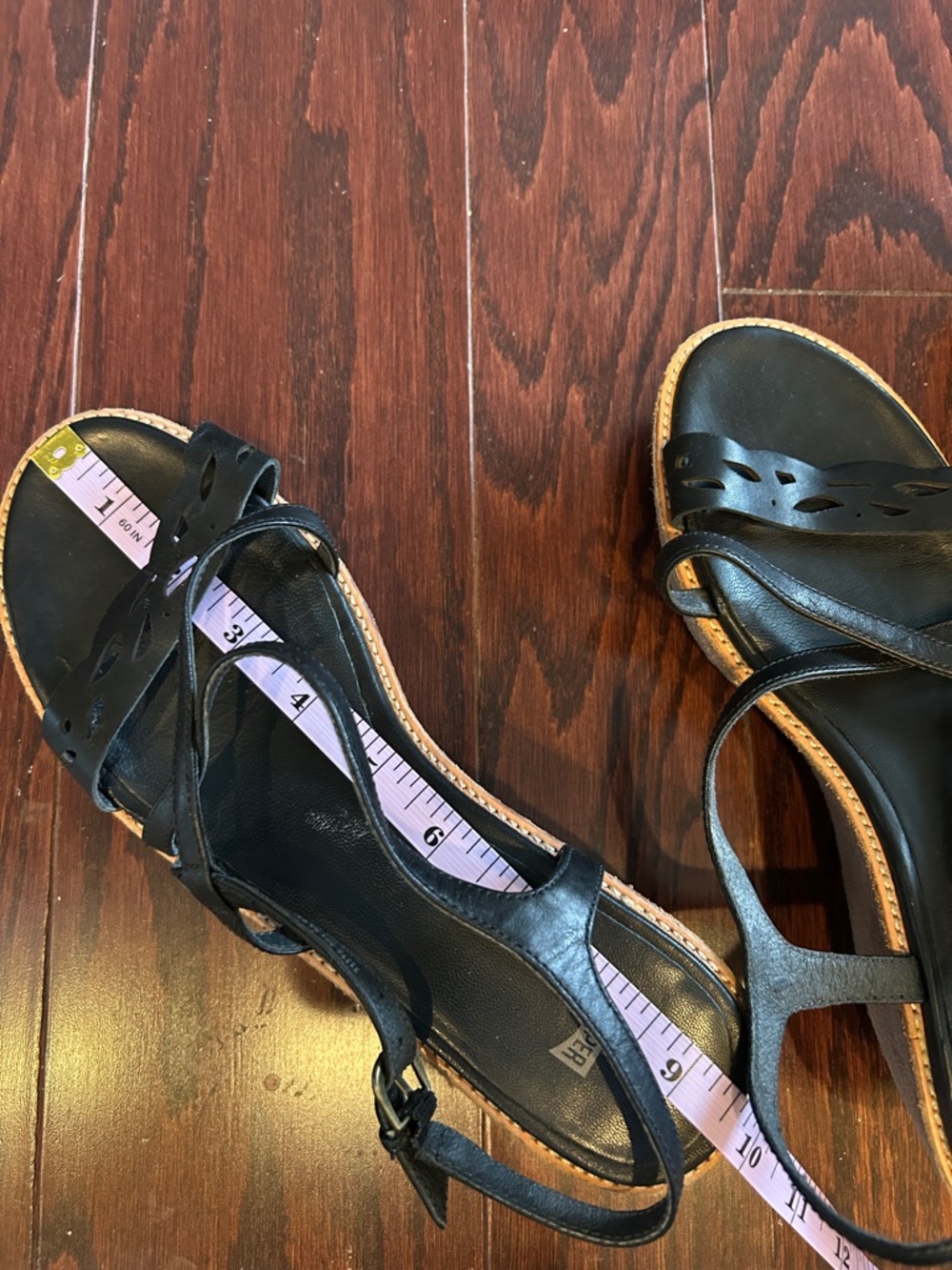 CAMPER Genuine Leather Black Strappy Suede Platform Wedge Sandals size 7.5 - 8.5 - Picture 10 of 13